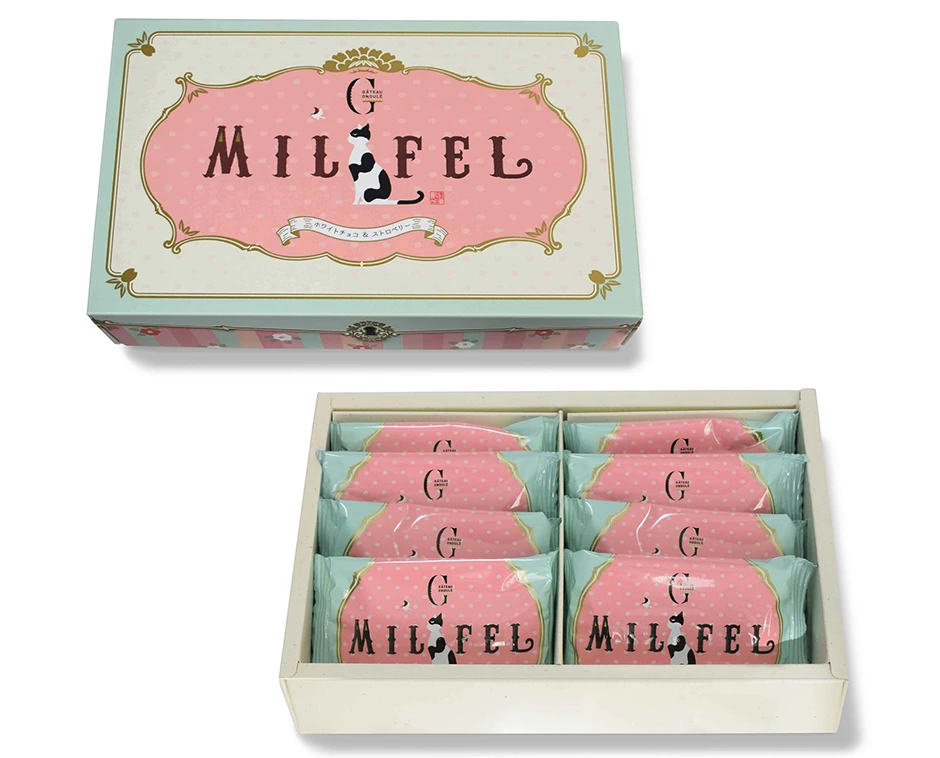 Millfel ミルフェル ホワイトチョコ＆ストロベリー（8枚入）